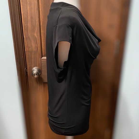Adrienne Vittadini Black Slinky Cowl Neck Blouse - Picture 2 of 6